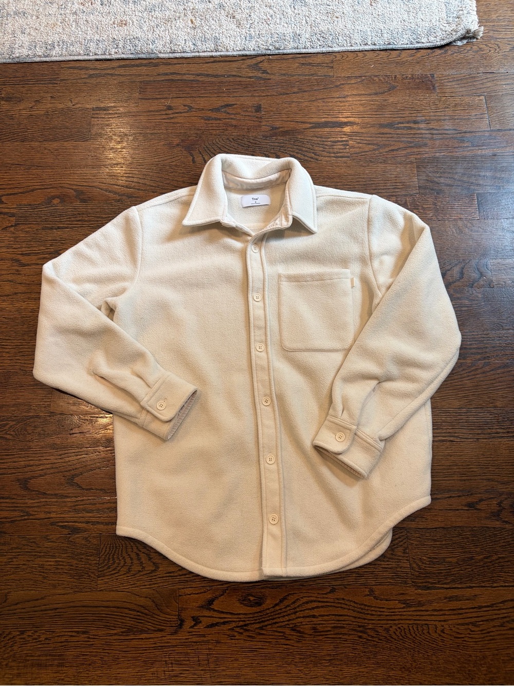 TNA Ivory Fleece Button-Up Shacket
